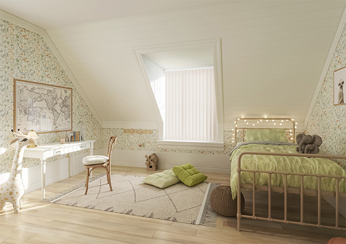 Trinity (Blackout), Cotton White - Vertical Blind - Image 7